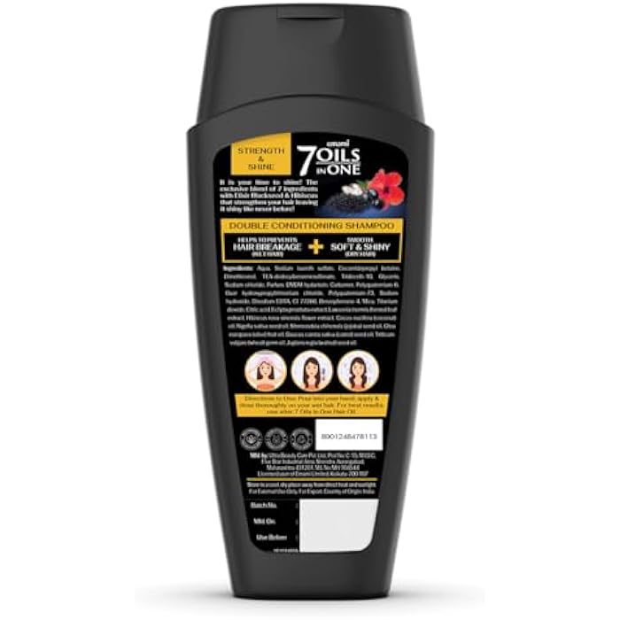 Emami 7 Oils in One Double Conditioning Shampoo Elixir Black seed 400 ML - Image 2